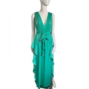 BCBG Max Azria Suzanne Turquoise Maxi Dress NWT Size 0